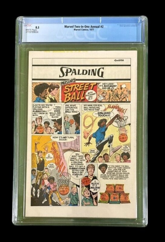 CGC 8.5 Marvel Two-In-One Annual #2 Jim Starlin Marvel Comics 1977