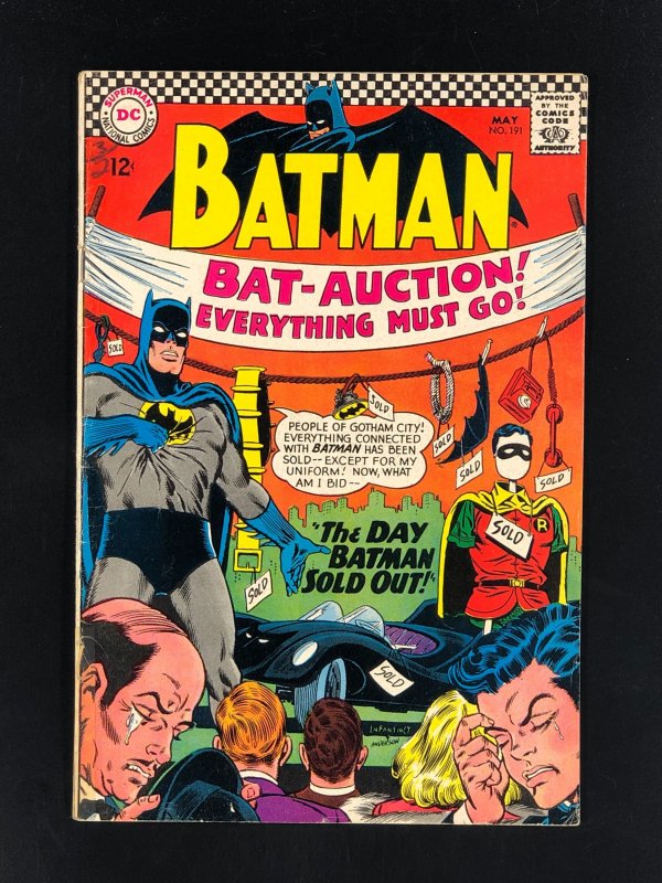 Batman #191 (1967 ) GD- The Day Batman Sold Out!