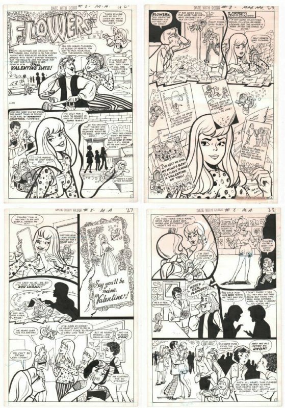 Date with Debbi #8 Complete Four Page Story - 1970 art by Unknown