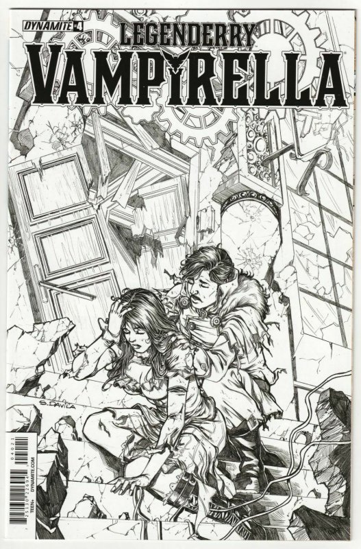 Legenderry Vampirella #4 | 1:10 B&W Variant (Dynamite, 2015) VF/NM