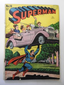 Superman #19 (1942) Apparent GD+ Condition see desc