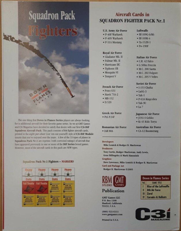 C3I DIF MAGAZINE SQUADRON PACK #1: FIGHTERS 2006 COMPLETE UNCUT EB258