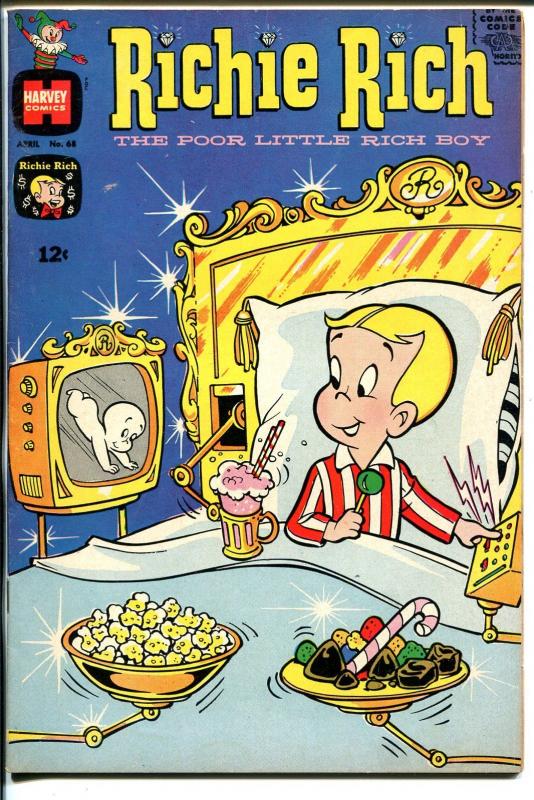 Richie Rich #66 1968-Ice cream soda cover-Little Dot-Casper the Ghost-FN