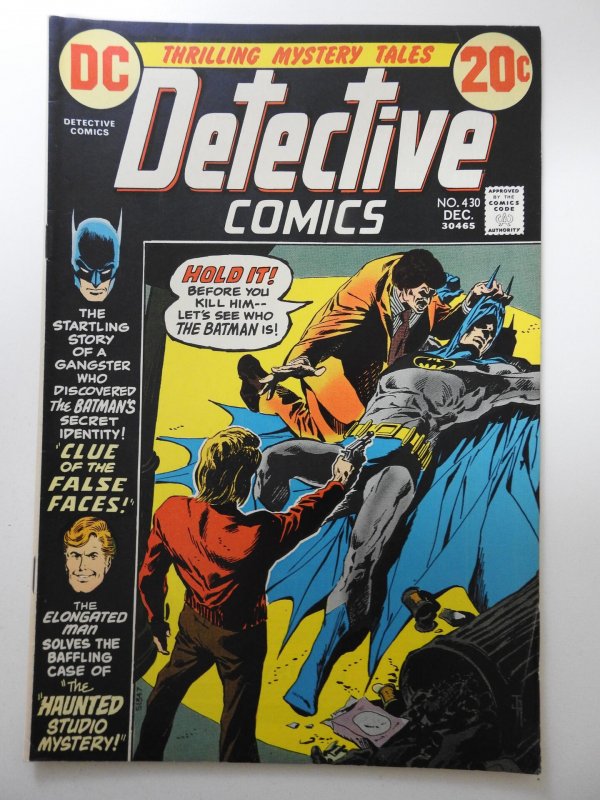 Detective Comics #430 (1972) Clue of The False Faces! VF Condition!
