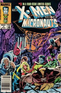 X-Men And The Micronauts #3 (Newsstand) VG ; Marvel | low grade comic Bill Mantl
