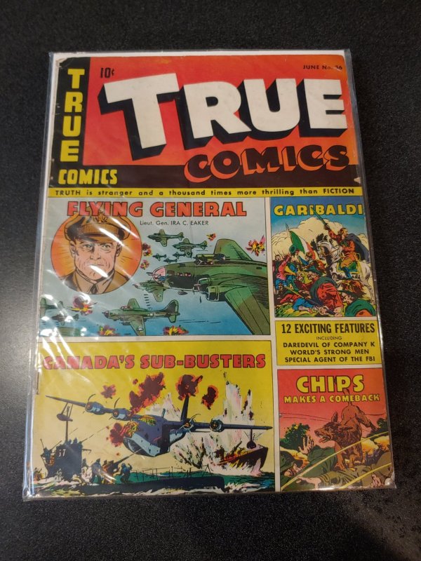 ​TRUE COMICS #36 GOLDEN AGE CLASSIC VG