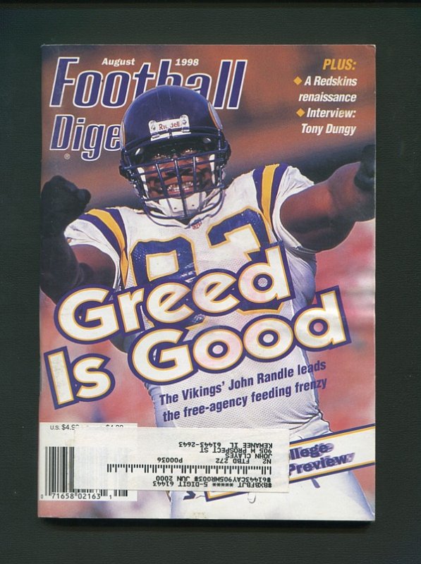 Football Digest / John Randle / August 1998