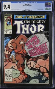 THOR #411 CGC 9.4 NM WHITE Pages 1st Appearance of NEW WARRIORS 1989 MCU