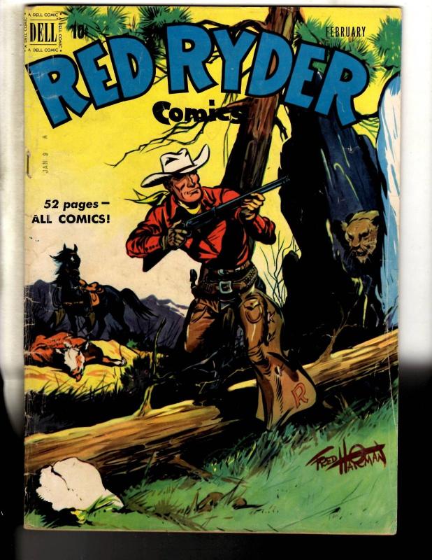 Red Ryder Comics # 91 FN Dell Silver Age 1951 Comic Book Western Cowboys JL9