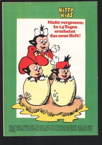 Kitty Kids #28 1980's-Cartoon type humor-German edition-Poster still attached-FN