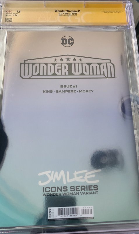 Wonder Woman #1 - Signed J. Lee, S. Williams, A. Sinclair (CGC Sig 9.8) 2023