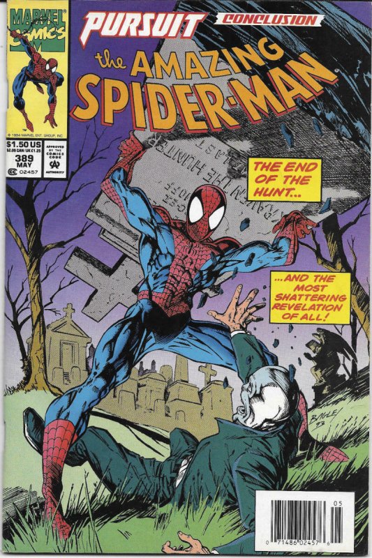 AMAZING SPIDER-MAN #389, VF/NM, w/ bound in cards, more ASM in store