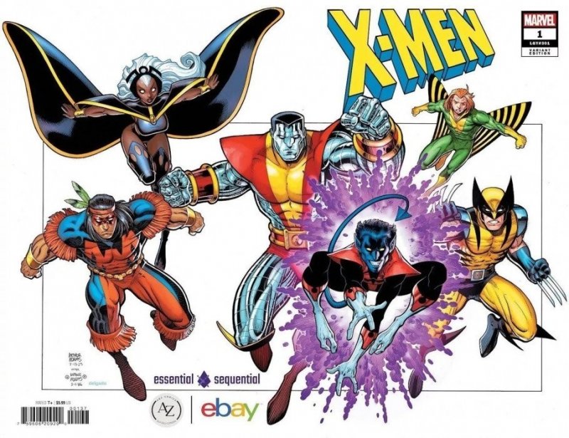 X-MEN #1 (2024) SDCC EXCLUSIVE ARTHUR ADAMS COLOR/B&W WRAPAROUND VARIANT SET