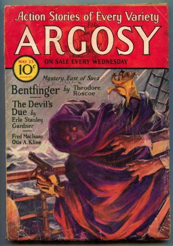 Argosy Pulp May 1931- Jan of the Jungle- Weird Menace cover VG-