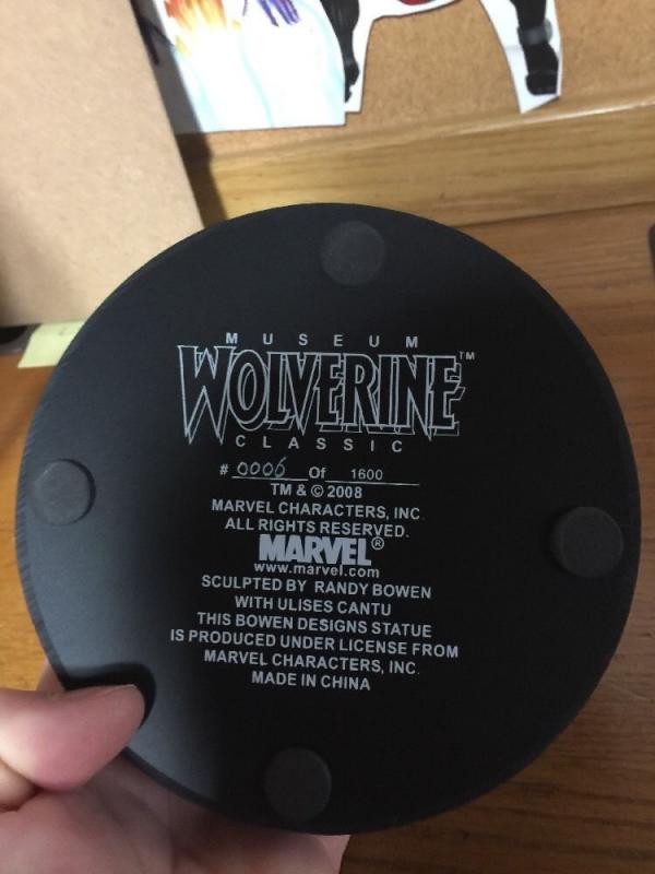 Wolverine Statue Bowen Classic 006/1600 Less Than 1% Very Low Number Mint