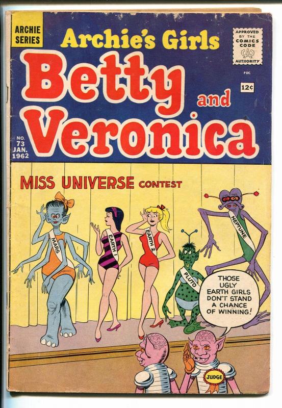 ARCHIE'S GIRLS BETTY AND VERONICA #73 1962-SCI-FI COVER-HORROR ISSUE-vg