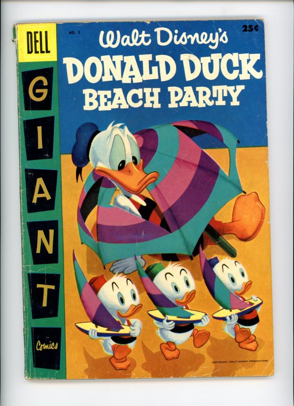 Donald Duck Beach Party #3  VG  1956