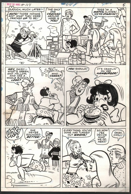 Millie The Model  #184 Page 4-Original Comic Art-1970-Good Girl Art-Code Seal-FN