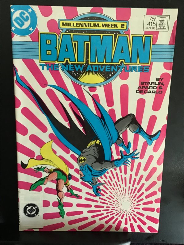 Batman #415 (1988) high-grade rare sticker on UPC code issue key! NM- Wow