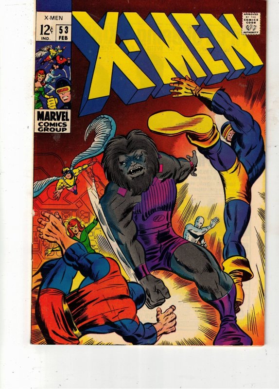 The X-Men #53 (1969) NM- 1st Smith Art! Blastaar! Conquistador 1st Chico 50%SALE