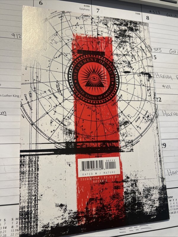 Department of Truth #1 2020 Image Comics High Grade Comic Book