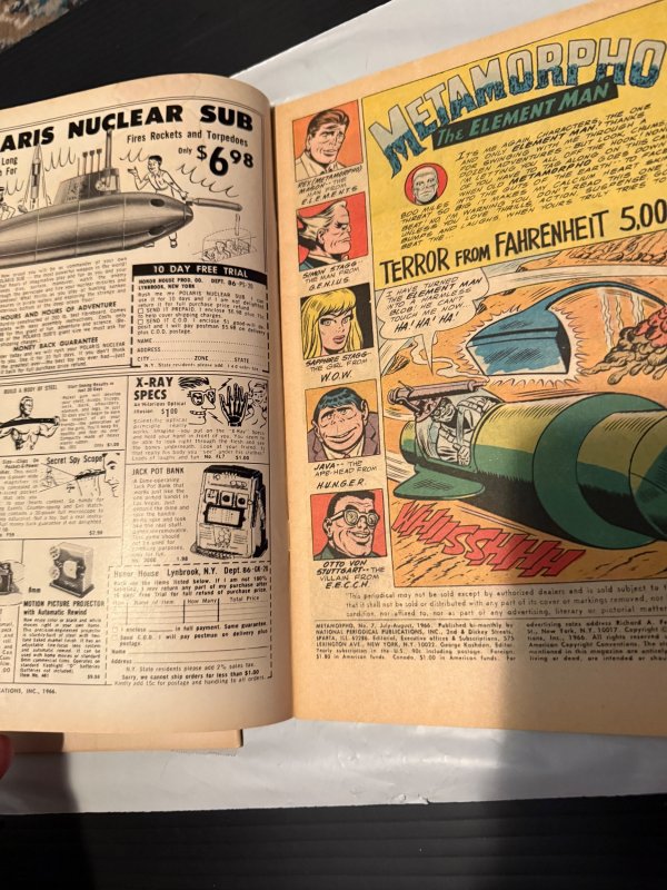 Metamorpho #7 & #9 (1966)Solo 60s series from JLA