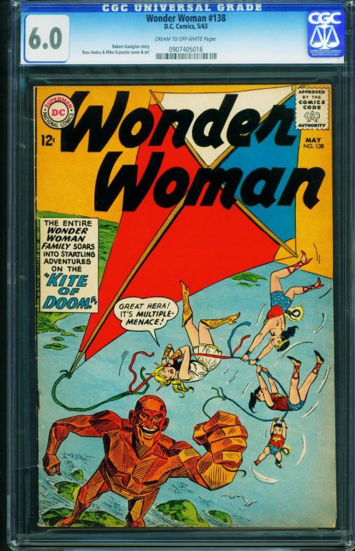 WONDER WOMAN #138 CGC 6.0 1963-robot cover-DC 0907405016