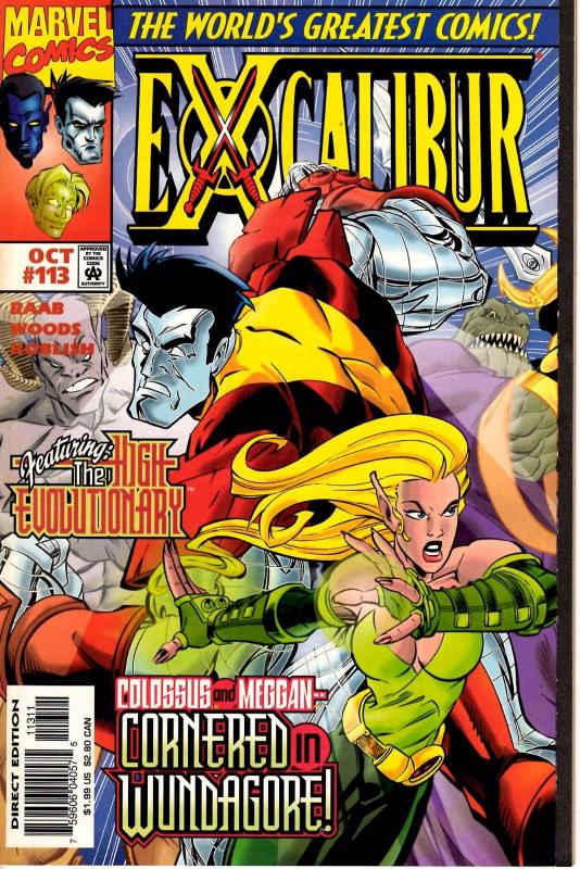 Lot Of 4 Excalibur Marvel Comic Book #110 111 112 113 J199