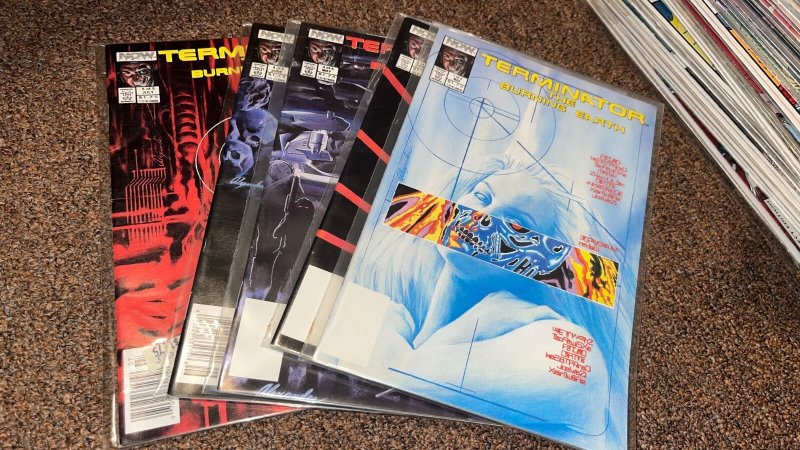 Terminator Burning Earth Lot, Complete Mini Series Set w/#s 1-5, Alex Ross
