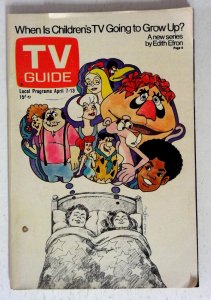 TV Guide 04/07/1973 Fred Flintstone VG .