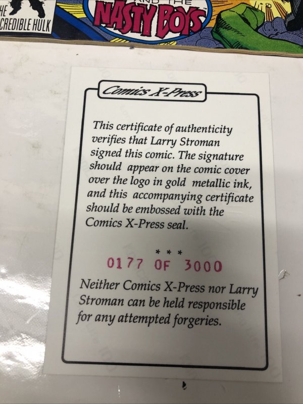 X-Factor (1992) # 75 (VF/NM) Variant Signed Larry Stroman  • Marvel Comics • COA