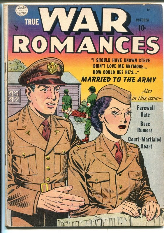TRUE WAR ROMANCES #2 1952-QUALITY-GOOD GIRL ART PANELS-fn minus