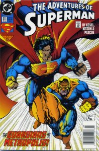 Adventures of Superman #511 (Newsstand) FN ; DC | Karl Kesel Guardian