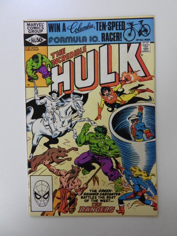 The Incredible Hulk #265 (1981) VF condition