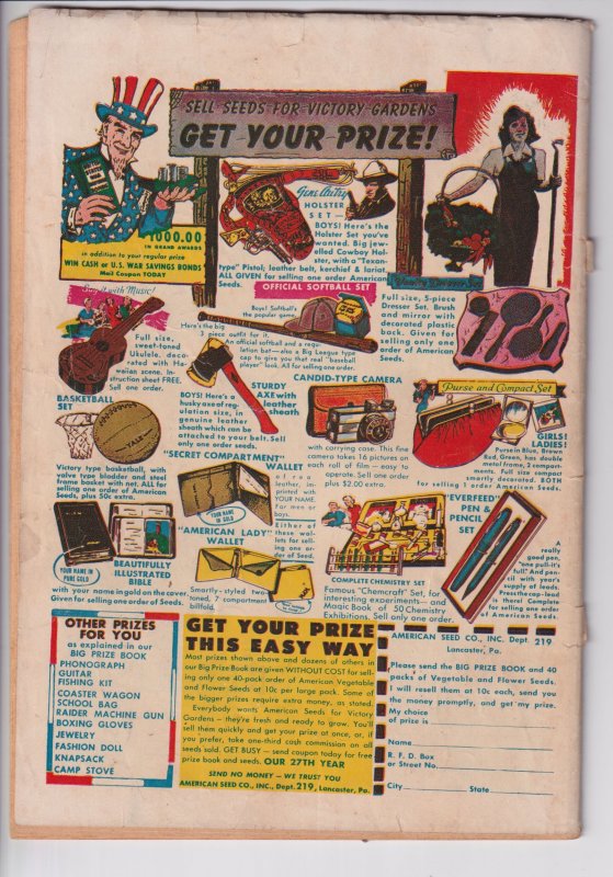 SPEED COMICS #36 (Mar 1945) GD2.0 see description Hirohito stereotype Schomburg