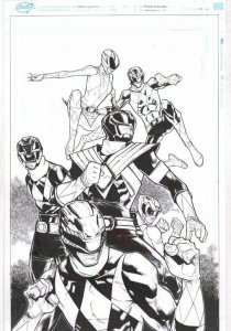 Mighty Morphin Power Rangers #25 Unlockable Variant Cover art by Humberto Ramos