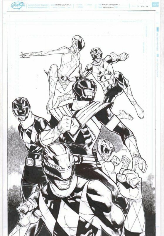 Mighty Morphin Power Rangers #25 Unlockable Variant Cover art by Humberto Ramos