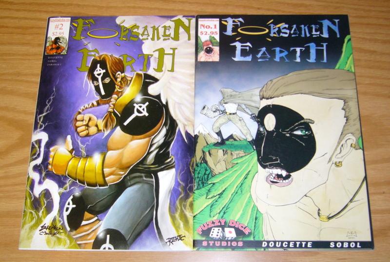 Forsaken Earth #1-2 VF/NM complete series - angel super hero - fuzzy dice comics