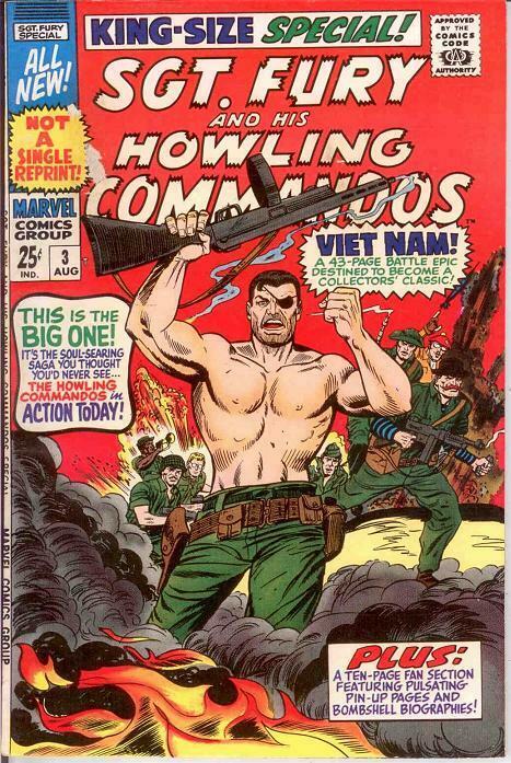 SERGEANT FURY ANN  3 F-VF  Aug 1967 Howlers in Vietnam COMICS BOOK