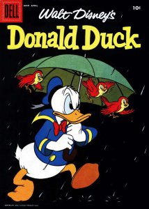 Donald Duck (Walt Disney's) #58 VG ; Dell | low grade comic March 1958 Umbrella 
