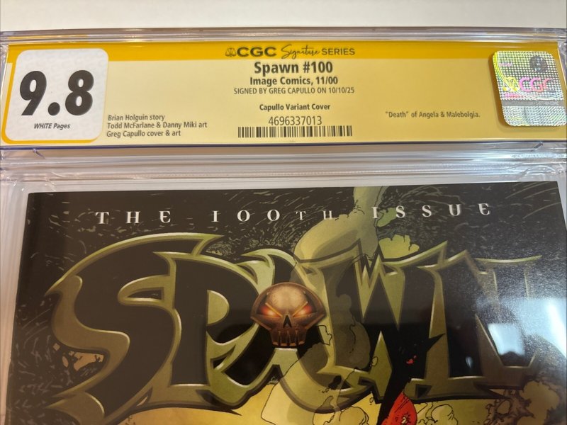 Spawn (2000) # 100 (CGC 9.8 SS) Signed Greg Capullo * Image Comics