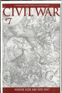 Civil War #7 Turner Sketch Cover (2007) Iron Man [Key Issue]