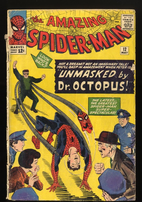 Amazing Spider-Man #12 FA/GD 1.5 3rd Appearance Doctor Octopus!