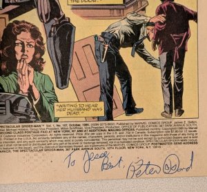 Spectacular Spider-Man #107 VF+ 1st App Sin-Eater Interior Signed By Peter David