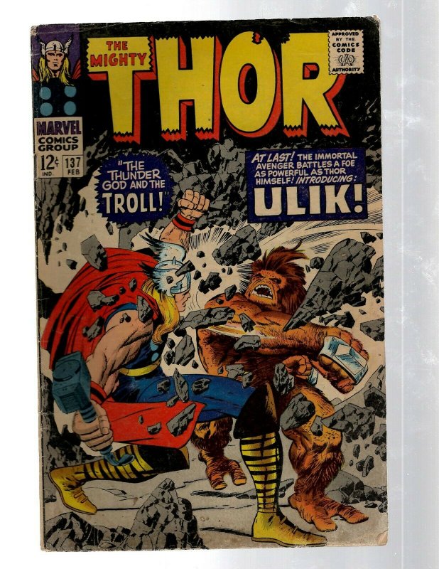 Mighty Thor # 137 VG Marvel Comic Book Loki Odin Asgard Sif Avengers Hulk RB8