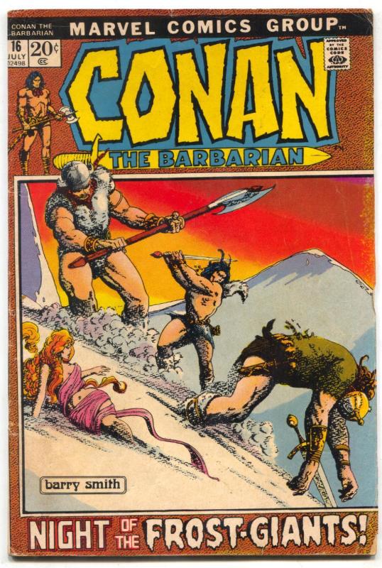 CONAN THE BARBARIAN #16 1972-NATIONAL DIAMOND SALES VARIANT-MARVEL