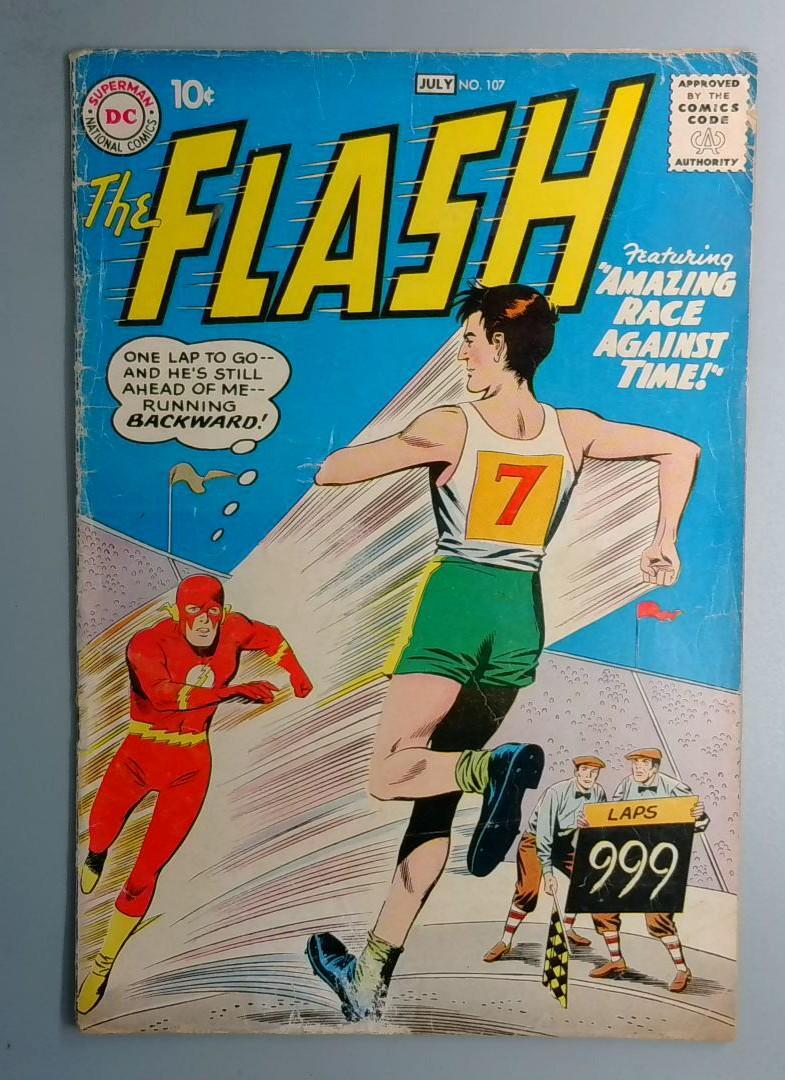 Flash #107 VG- 2nd Appearance of Gorilla Grodd DC 1959 BW1