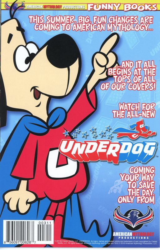Underdog Comics 2, 3, 4 Set Cover A  9.0 (our highest grade)  Hard to Find