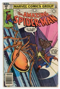 Amazing Spider-Man #213 Denny O'Neil John Romita Jr Wizard VG