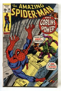 AMAZING SPIDER-MAN #98--Drug abuse issue--1971--GREEN GOBLIN--FN